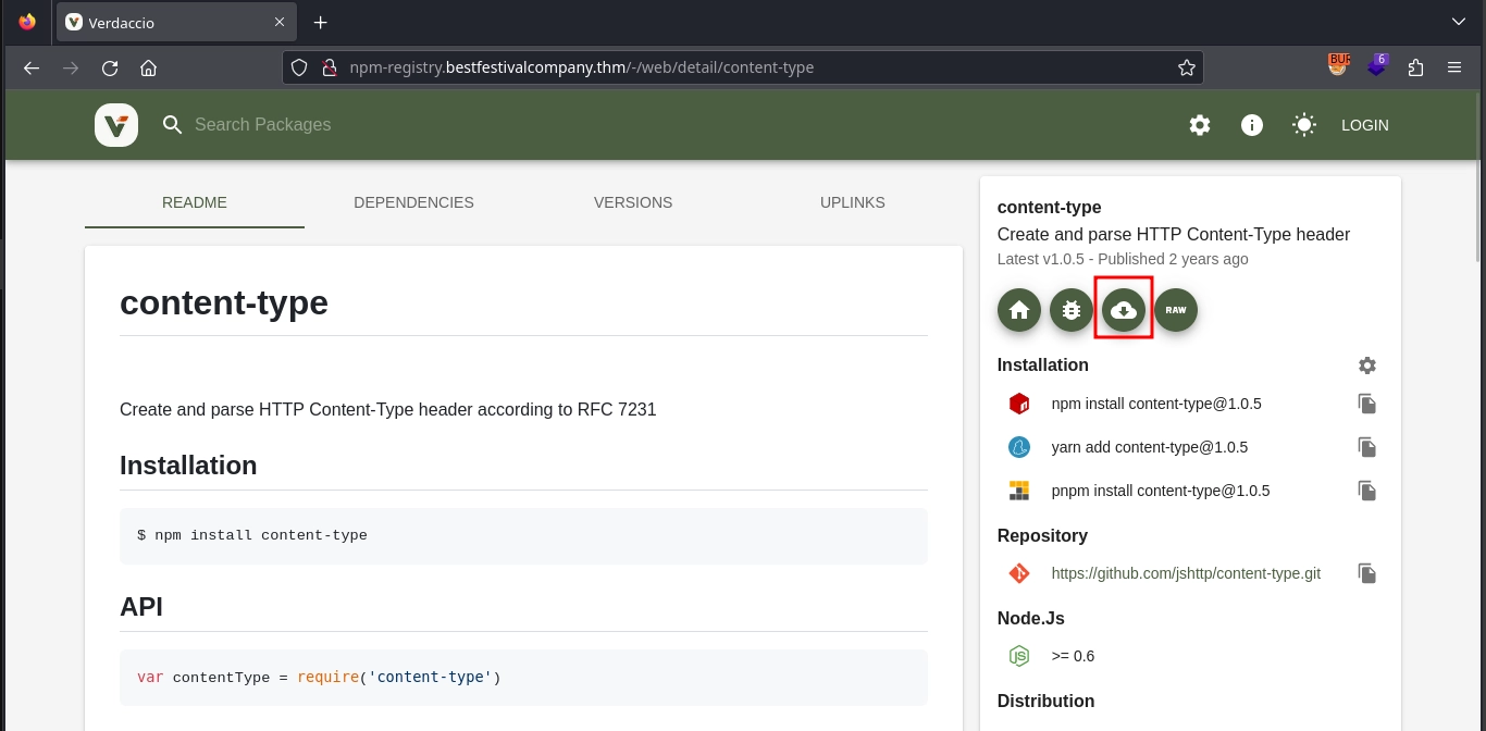 Web Npmregistry Content Type