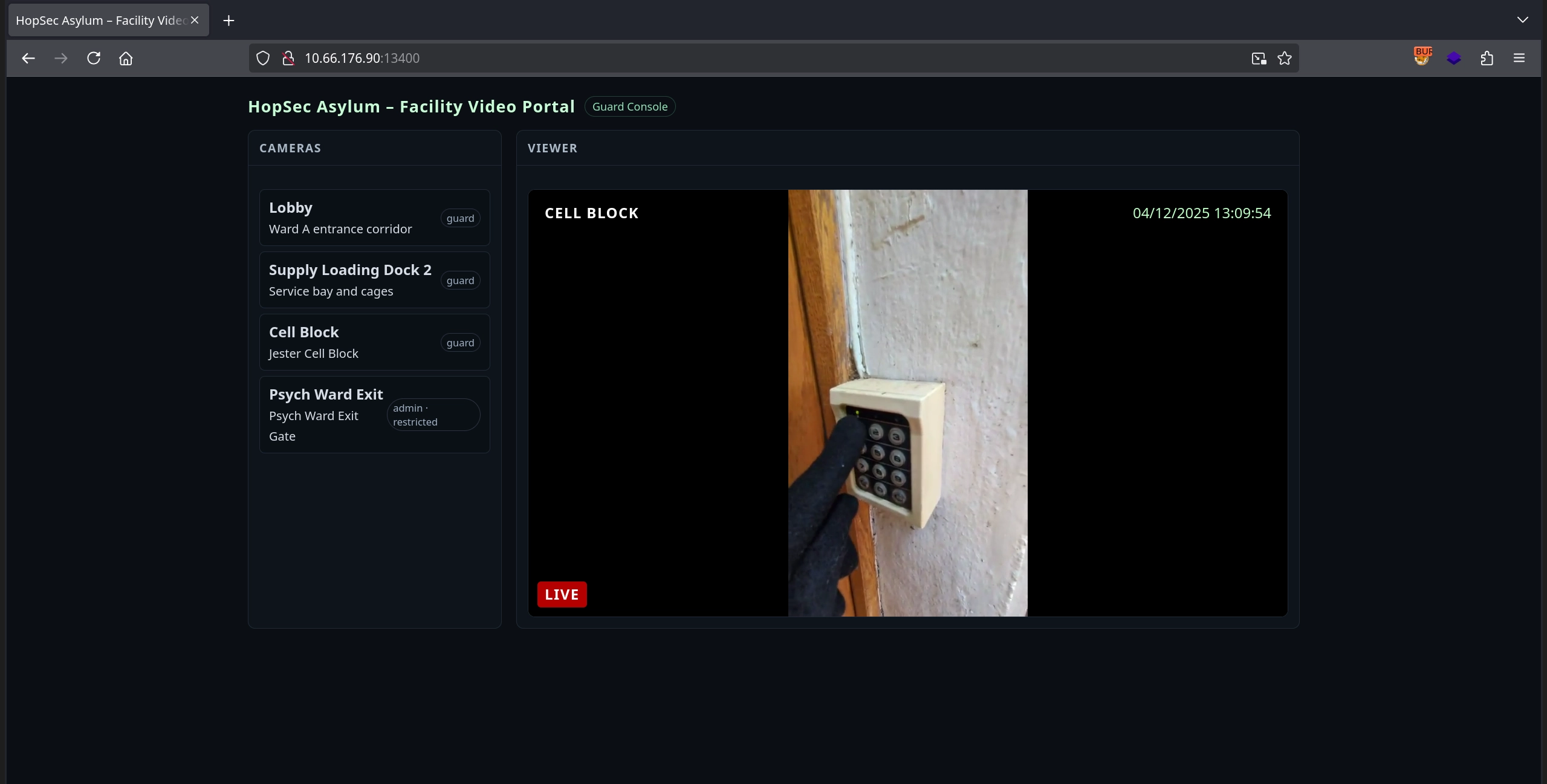 Web 13400 Camera Admin