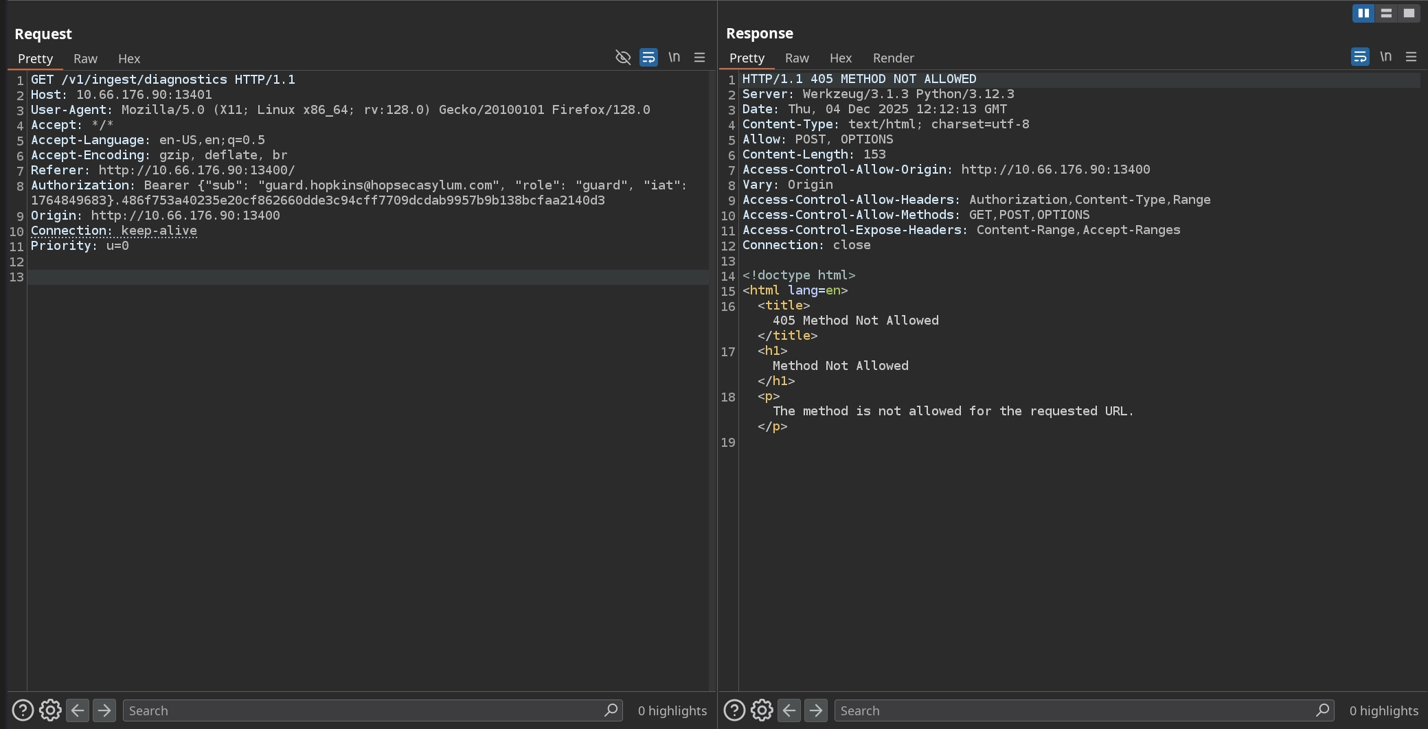 Web 13401 Diagnostics