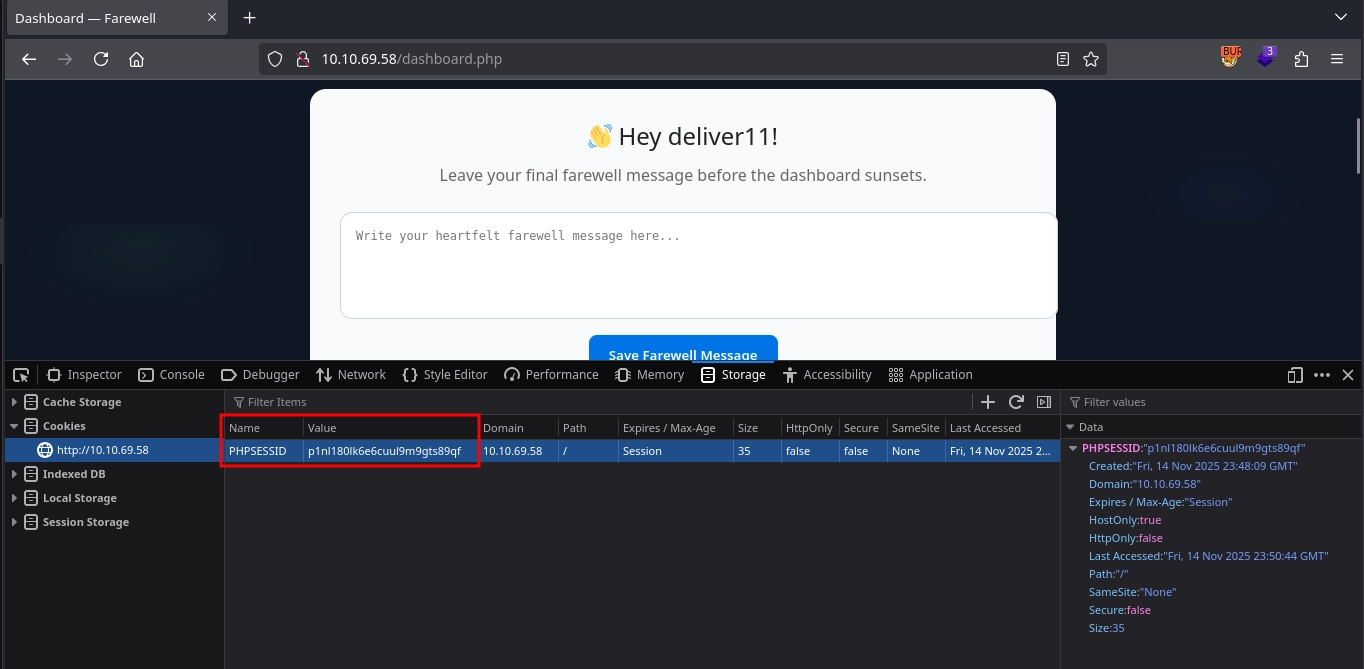 Web 80 Dashboard Cookie